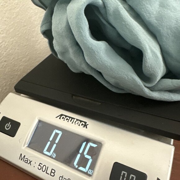 REBECCA TAYLOR Top Womens Size 2 Aqua Scoop Neck 100% Silk Fridge Boho Vacation - Picture 10 of 10